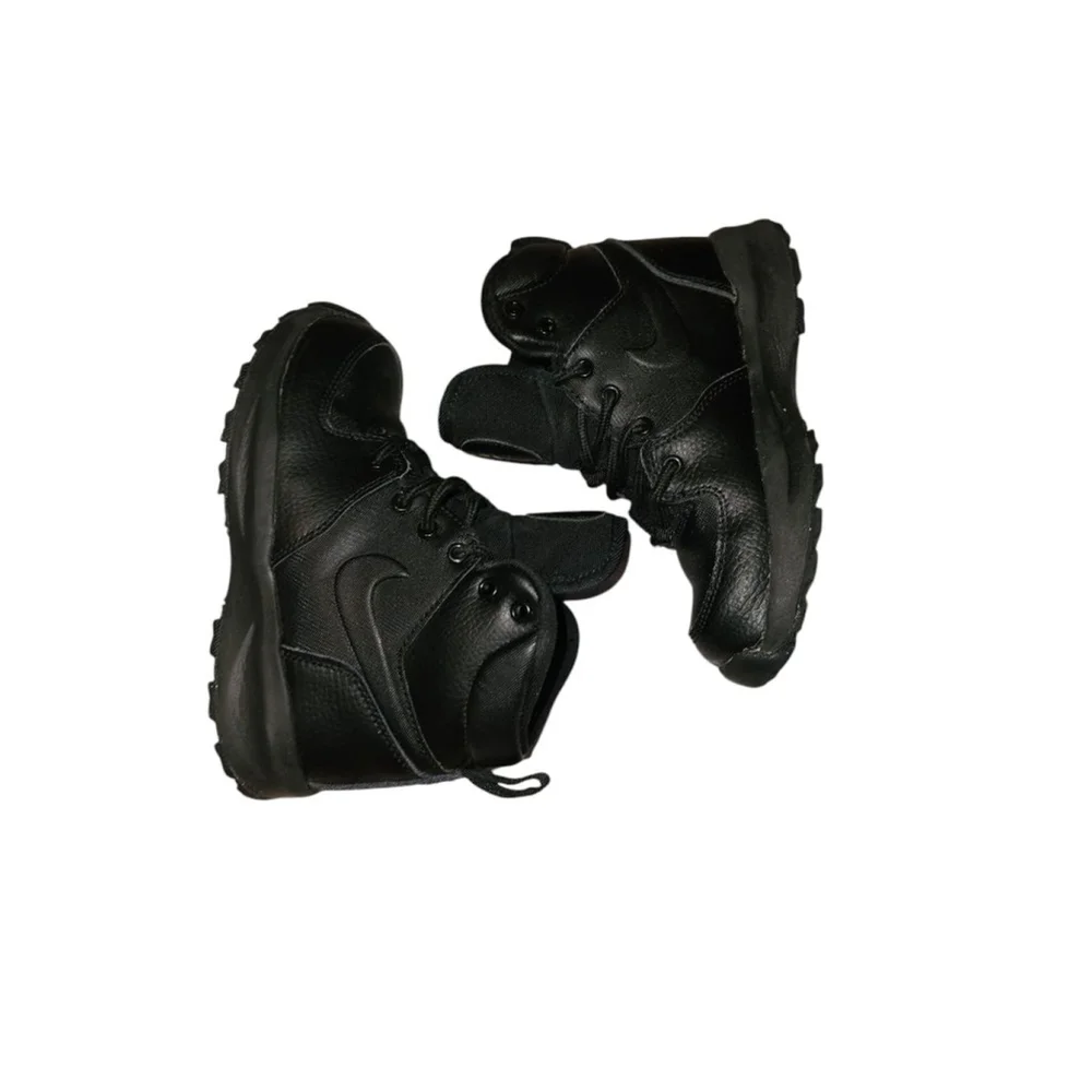 Nike Manoa LTR Boots Shoes BQ5373-001 Black Kids Size 12C